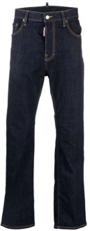 Dsquared2 Indigo Slim-Leg Denim Jeans Dsquared2 , Blue , Heren - 2Xl,Xl,L,M,S