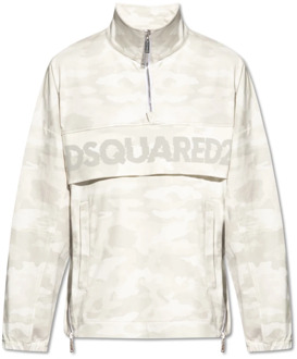Dsquared2 Jas met camouflagepatroon Dsquared2 , White , Heren - 2Xl,Xl,L,M,S