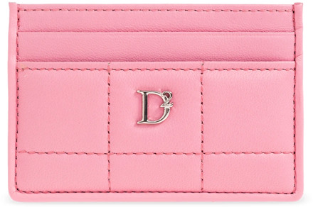 Dsquared2 Kaarthouder met logo Dsquared2 , Pink , Dames - ONE Size