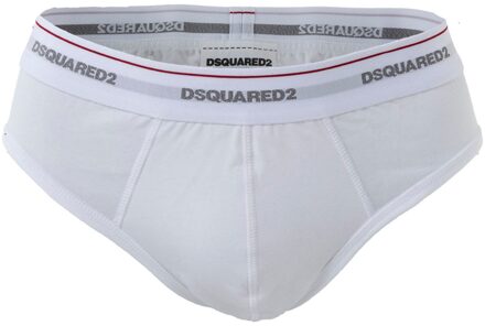 Dsquared2 Katoen Stretch Tri-Pack Slip Wit