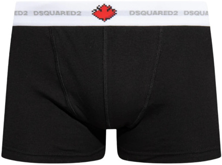 Dsquared2 Katoenen boxershorts met logo Dsquared2 , Black , Heren - XS