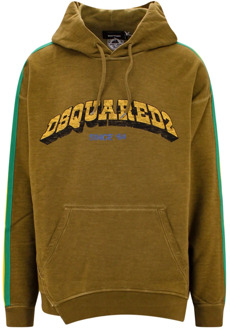 Dsquared2 Katoenen Logo Sweatshirt Dsquared2 , Green , Heren - M,S