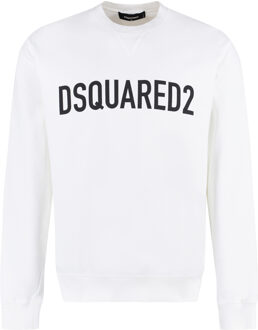 Dsquared2 Katoenen Rundhals Sweatshirt Wit - XL