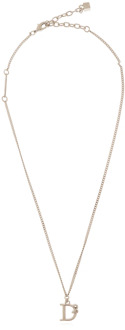 Dsquared2 Ketting met logo Dsquared2 , Gray , Heren - ONE Size