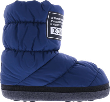 Dsquared2 Kids snow boots low logo patch Blauw - 38-40