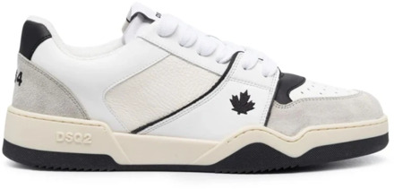 Dsquared2 Leren Sneakers voor Mannen Dsquared2 , White , Heren - 44 EU