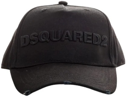 Dsquared2 Logo Cap voor een casual stijl Dsquared2 , Black , Unisex - ONE Size