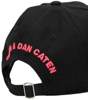 Dsquared2 Logo honkbalpet (Zwart/roze) - One Size