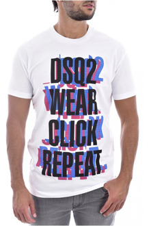 Dsquared2 Logo Print T-shirt - Dsquared2 Dsquared2 , White , Heren - S