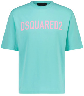 Dsquared2 Logo-Print T-Shirt Dsquared2 , Green , Heren - Xl,L,M,S
