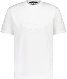 Dsquared2 Logo-Print T-Shirt Dsquared2 , White , Heren - 2Xl,Xl,L,M,S