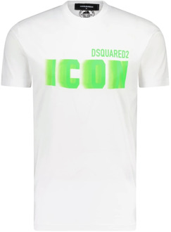 Dsquared2 Logo-Print T-Shirt Dsquared2 , White , Heren - 2Xl,Xl,L,S,3Xl