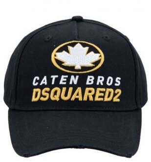 Dsquared2 Maple Leaf Baseballpet Zwarte Hoed