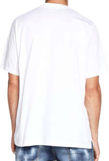 Dsquared2 Maple Leaf op de voorkant wit T-shirt - maat