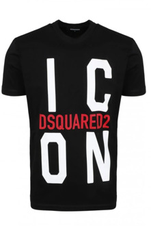 Dsquared2 New Icon T-shirt met logoprint Zwart