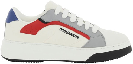 Dsquared2 Nylon en leren bumper sneakers Dsquared2 , White , Heren - 43 1/2 Eu,39 Eu,40 1/2 EU