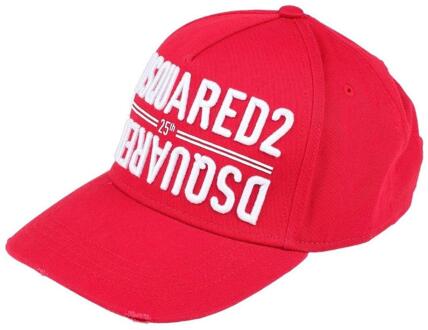 Dsquared2 Omgekeerd Logo 25 Jaar Jubileum Baseball Pet (Rood) - One Size