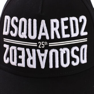 Dsquared2 Pet met logoborduring Zwart - 1 maat