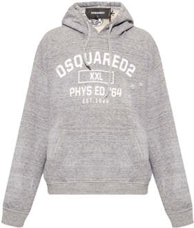 Dsquared2 Phys Ed Design Grijze Marl Hoodie Grijs