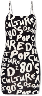 Dsquared2 Pop 80's collectie jurk Dsquared2 , Black , Dames - M,S,Xs