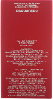 Dsquared2 Red Wood pour Femme - Eau de toilette - 50 ml - Damesparfum