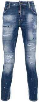 Dsquared2 Regenboog Denim Jeans Dsquared2 , Blue , Heren - M