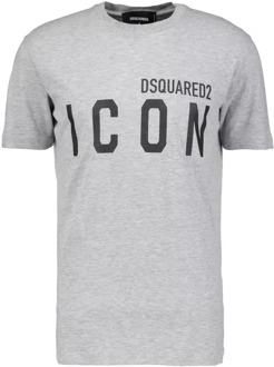 Dsquared2 Regular Fit Grijze T-Shirt Dsquared2 , Gray , Heren - L,M,S
