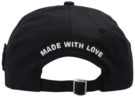 Dsquared2 Sinds 1964 Geborduurd Logo Baseball Cap (Zwart/Wit/Rood)