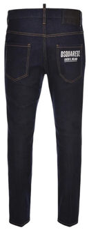 Dsquared2 Skater Jean Italiaans adreslogo marineblauwe wassing jeans - 28W/30L