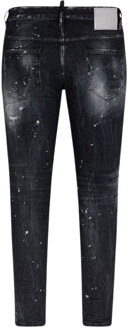Dsquared2 Skater Jean Verfspetterde jeans met vervaagde zwarte wassing