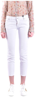 Dsquared2 Skinny Jeans, Hoogwaardige stof, Stijlvolle pasvorm Dsquared2 , White , Dames - 2XS