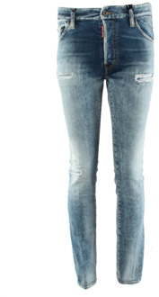 Dsquared2 Slim-Fit Blauwe Jeans voor Heren Dsquared2 , Blue , Heren - Xl,L,M