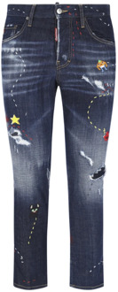 Dsquared2 Slim-Fit Jeans Upgrade Collectie Comfortabel Stijlvol Dsquared2 , Blue , Heren - XS