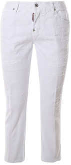 Dsquared2 Slim-fit Witte Jeans voor Heren Dsquared2 , White , Heren - XS