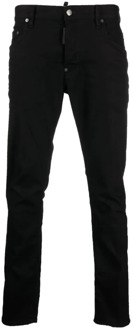 Dsquared2 Slim-Fit Zwarte Jeans voor Moderne Mannen Dsquared2 , Black , Heren - L,Xs