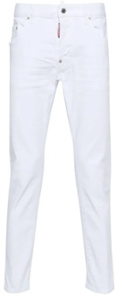Dsquared2 Slimme Witte Denim Jeans Dsquared2 , White , Heren - Xl,L,M,Xs