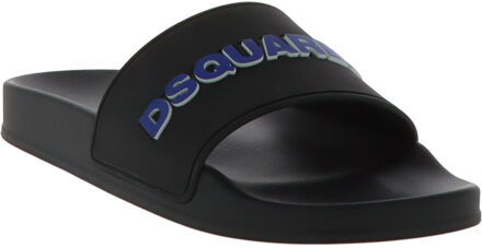 Dsquared2 Slippers Rubberen Zool Zwart