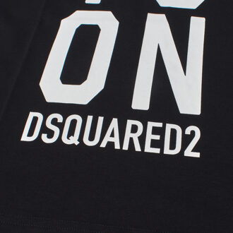 Dsquared2 Slouch Fit Icoon Korte Mouw T-shirt DQ2036D0-0MVDQ Jongen - maat 10J / 140cm Zwart
