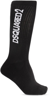 Dsquared2 Sokken met logo Dsquared2 , Black , Heren - 2Xl,Xl,L,M,S
