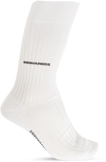 Dsquared2 Sokken met logo Dsquared2 , White , Heren - Xl,L,M,S
