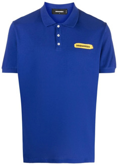 Dsquared2 Stijlvol Logo Polo Shirt voor Heren Dsquared2 , Blue , Heren - 2XL