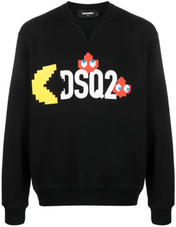 Dsquared2 Stijlvolle Heren Sweatshirt Upgrade Dsquared2 , Black , Heren - M