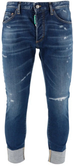 Dsquared2 Stijlvolle Slim-Fit Denim Jeans Dsquared2 , Blue , Heren