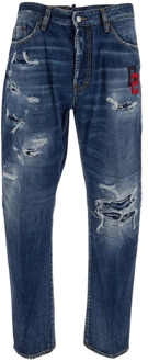 Dsquared2 Stijlvolle Straight Jeans voor Heren Dsquared2 , Blue , Heren - 2Xl,Xl,L,S