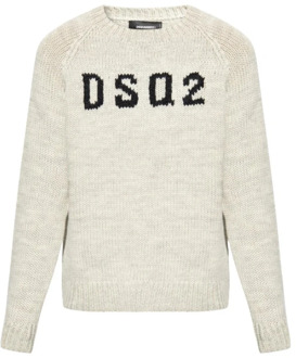 Dsquared2 Stijlvolle Sweaters Dsquared2 , White , Heren - 2Xl,Xl,L,M