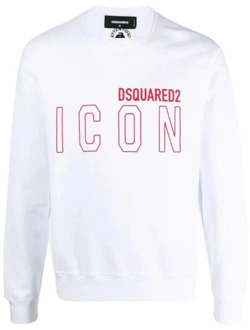 Dsquared2 Stijlvolle Sweatshirt Dsquared2 , White , Heren - 2Xl,M,S