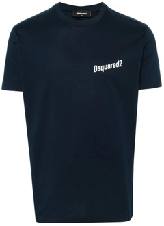 Dsquared2 Stijlvolle T-Shirts Dsquared2 , Blue , Heren - 2Xl,L,M,S