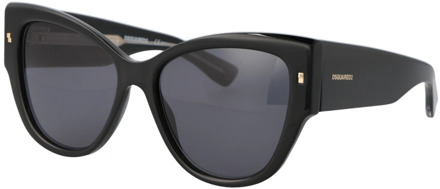 Dsquared2 Stijlvolle zonnebril D2 0016/S Dsquared2 , Black , Dames - 56 MM