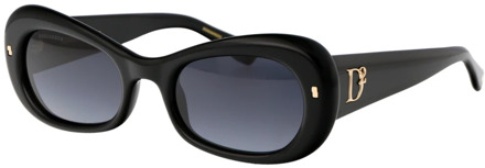 Dsquared2 Stijlvolle zonnebril D2 0110/S Dsquared2 , Black , Dames - 52 MM