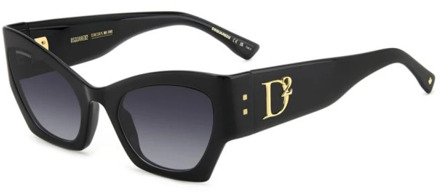 Dsquared2 Stijlvolle zonnebril met vintage vibes Dsquared2 , Black , Dames - 55 MM